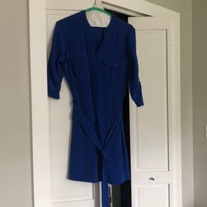 Royal Blue Button Down Dress